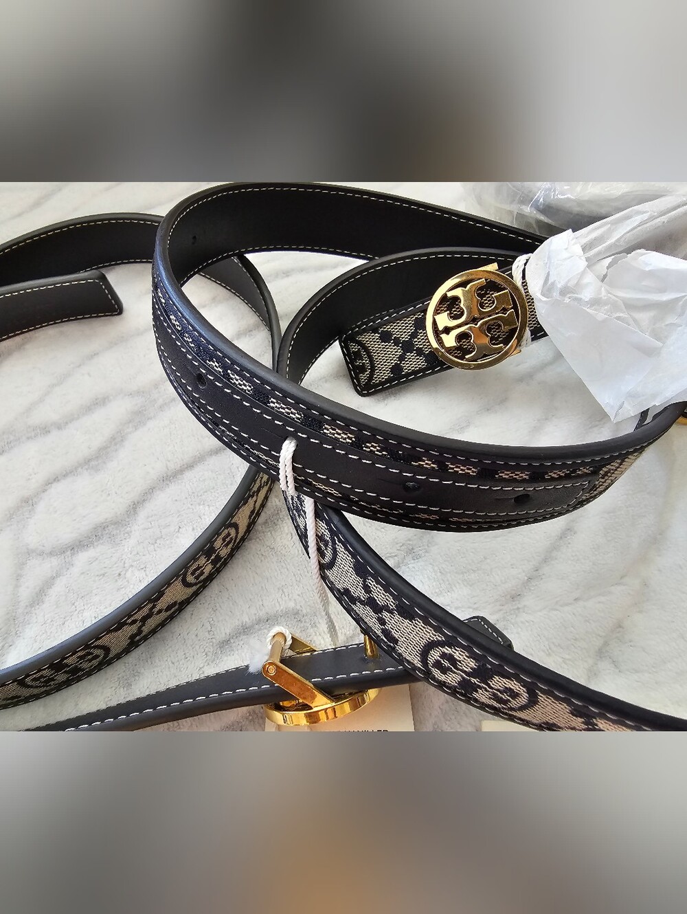 Tory Burch Women's Miller 1" Monogram Belt. 100% AUTHENTIC - Picture 3 of 6
